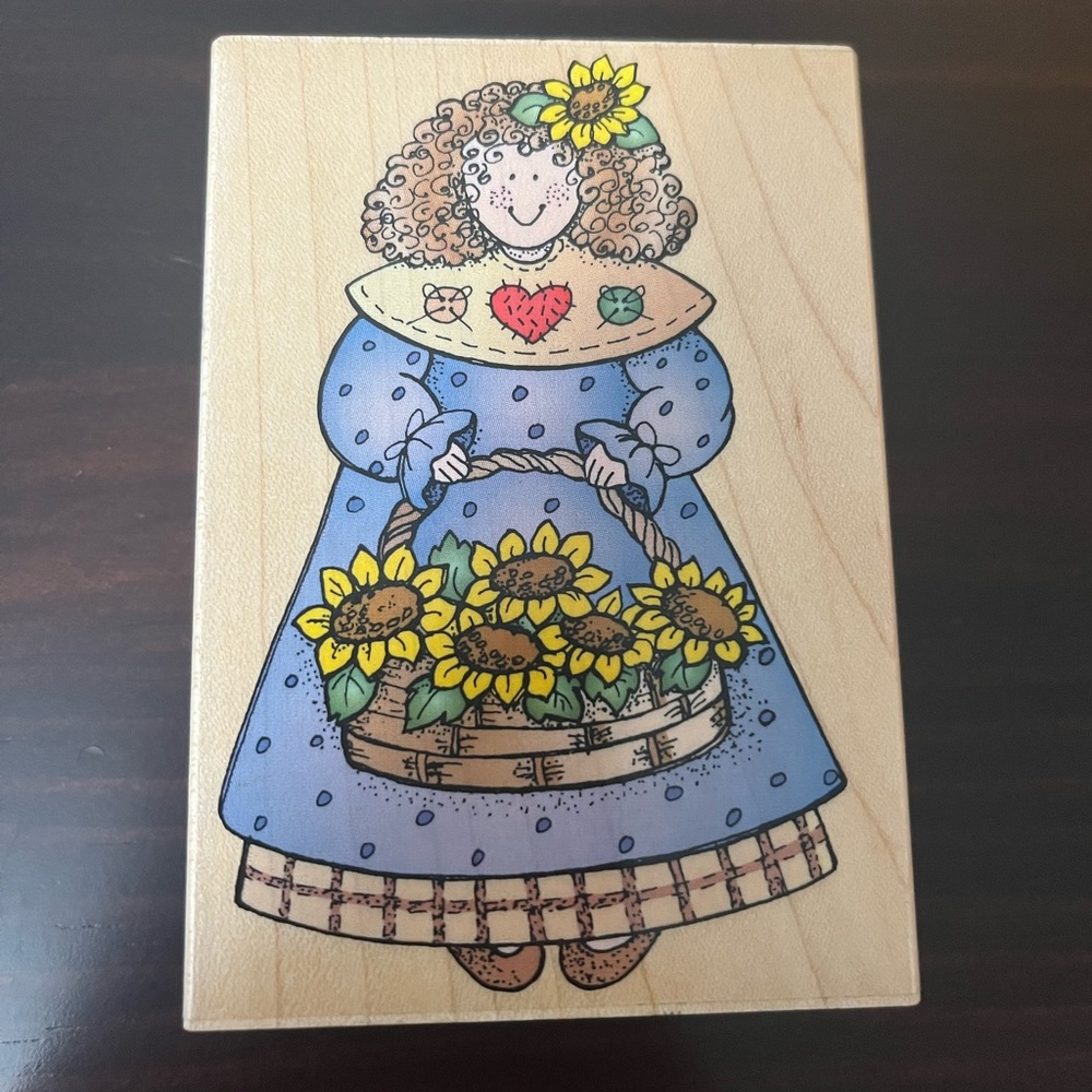 Hero Arts Sunflower Gal Rubber Stamp H1107